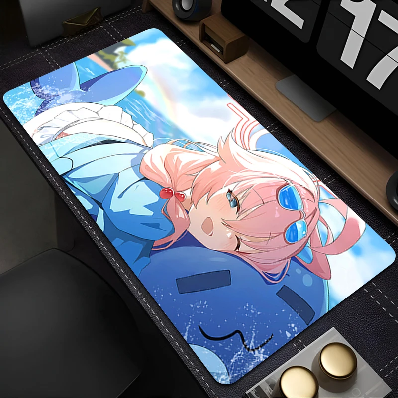 

Mousepad Mouse Pad Gaming Accessories Office Keyboard Pad Large Desk Mat B-blue Archive Takanashi Hoshino PC Rubber Extended Pad
