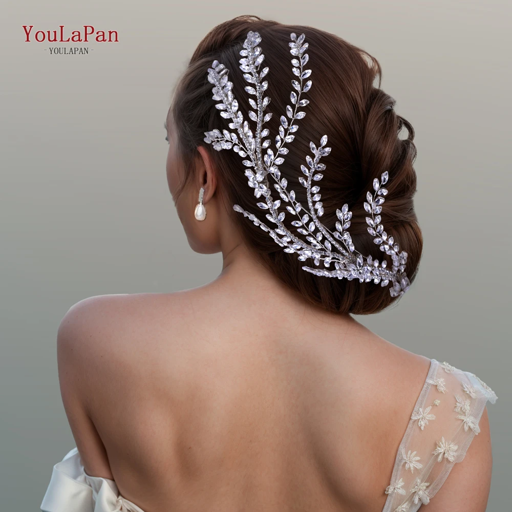 YouLaPan – bandeau de mariage brillant en strass, couvre-chef de mariée, accessoires pour cheveux, bijoux en argent, tiares de mariée, HP438