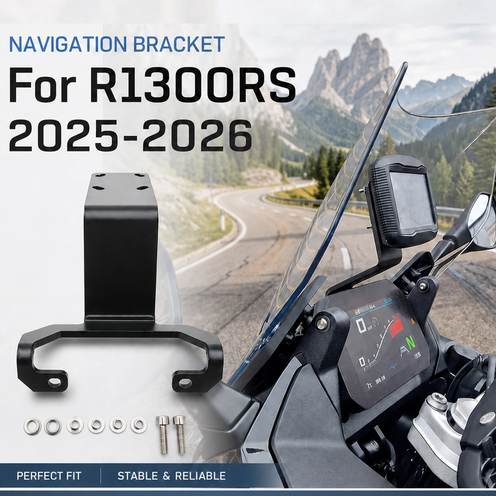 For BMW R1300RS 2025 R1300 RS 2026 Handlebar Extension GPS Navigation Bracket Motorcycle Bar Support GPS Mount Phone Holder