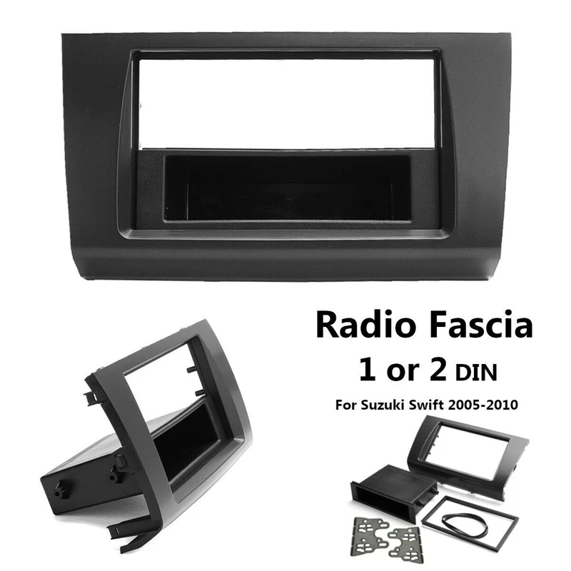 1 Or 2 Din Car Stereo Radio Fascia Plate Frame DVD Panel Audio Dash Mount Kit Adapter For Suzuki Swift 2005-2010