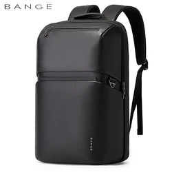 Leather Backpack Men Business Backpack Laptop 15.6 Inch Computer Bag Large Capacity  Bag Male Backpack Fashion 2023 New BANGE