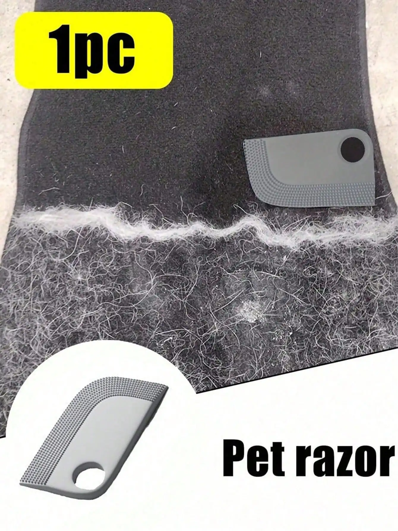 Escova de Limpeza de Pelos de Animais em Silicone, Adequada para Assentos de Carro - Escova Eficiente para Remoção de Pelos e Poeira, Fácil de Limpar,