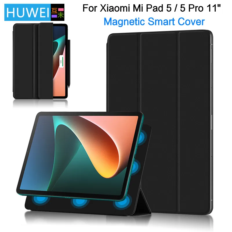 HUWEI Case For Xiaomi MiPad 5 Pro 11 Tablet XiaoMi Pad 5 Pad5 Case Ultra Thin Magnetic Smart Cover For MiPad5 Mi Pad 5 Pro Shell