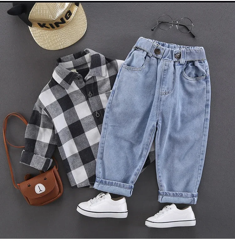 Special clearance- Baby Boys Denim Pants Solid Color Infants Baby Pants Jeans Casual Pants 90-130