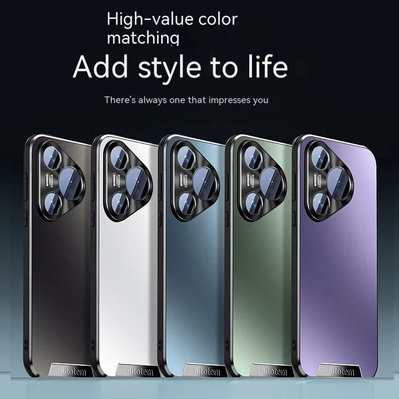 

For Huawei Pura 70 Pro 70 Ultra Metal Camera Protection Cover Cases Shockproof Anti-Drop Soft Edge Bumper Silicone Phone Case