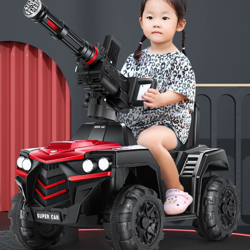 Elektryczny samochód terenowy dla rodziców i dzieci z pilotem System zapobiegający przewróceniu Podwójne amortyzujące siedzenia Uchwyt PP