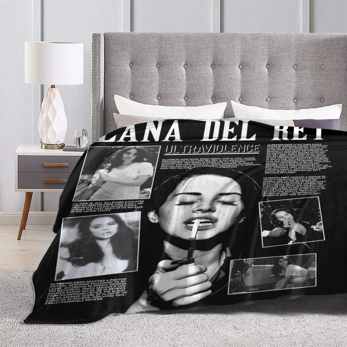 Comfort Lana Del Ray Singer koc Merch dom ozdobny Ultraviolence narzuta koc Super miękki polar na zewnątrz