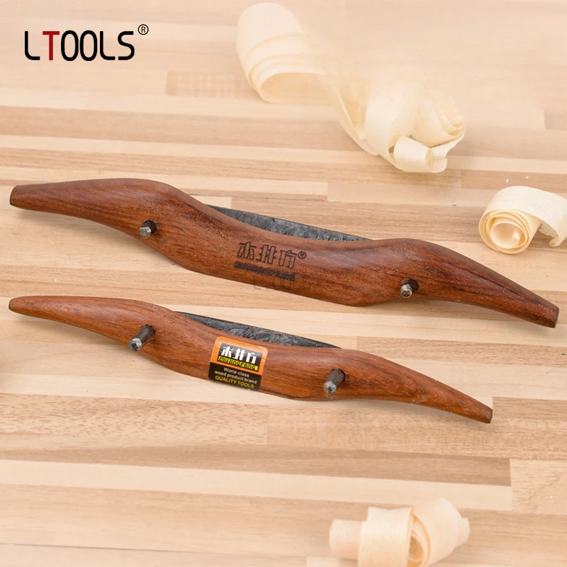 

Round Handle Ebony Spokeshave Planes Edge Wooden Flat Bottom Bird Planer with Handle 150mm Carpenter Trimming Push Plane Tools