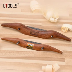 Round Handle Ebony Spokeshave Planes Edge Wooden Flat Bottom Bird Planer with Handle 150mm Carpenter Trimming Push Plane Tools