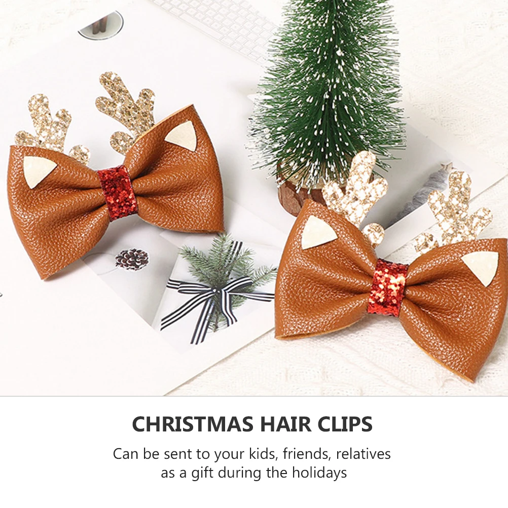 

9 Pcs 's Hairpin Cartoon Clips Christmas Barrettes Manual Popular Festival Glitter Photo Props