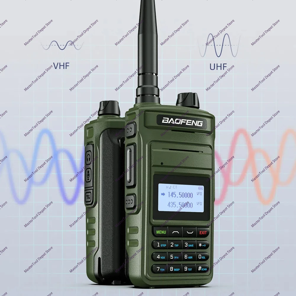 

Baofeng BF-15UV 5 Вт Водонепроницаемая рация 999CH AM FM 2-стороннее радио полнодиапазонный ЖК-экран Частота копирования шума уменьшение 15UV
