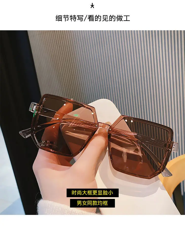 Große Rahmen Vintage Sonnenbrille Frauen Männer Marke Quadrat Sonnenbrille Retro Brillen Goggle für Männlich Weiblich Polygon Sonnenbrille ﻿ ﻿ – Detail 4
