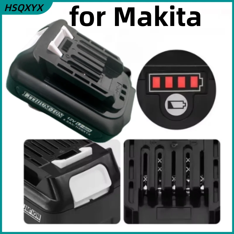 10.8V 12V Max 4000mAh Li-ion Power Tools Rechargeable Battery and Charger for Makita BL1040 BL1040B BL1020B BL1041 BL1016 BL1021