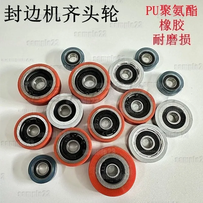 5pcs PU Rubber End‑Trimming Tracking Roller for Automatic Edge Banding Machine Spare Accessories