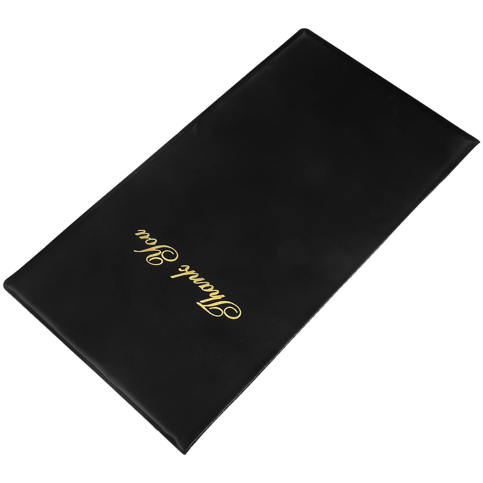 Black Textured Tip Holder Menu Book for Restaurant Hotel Multi functional Check Presenters Guest Server Note Pads