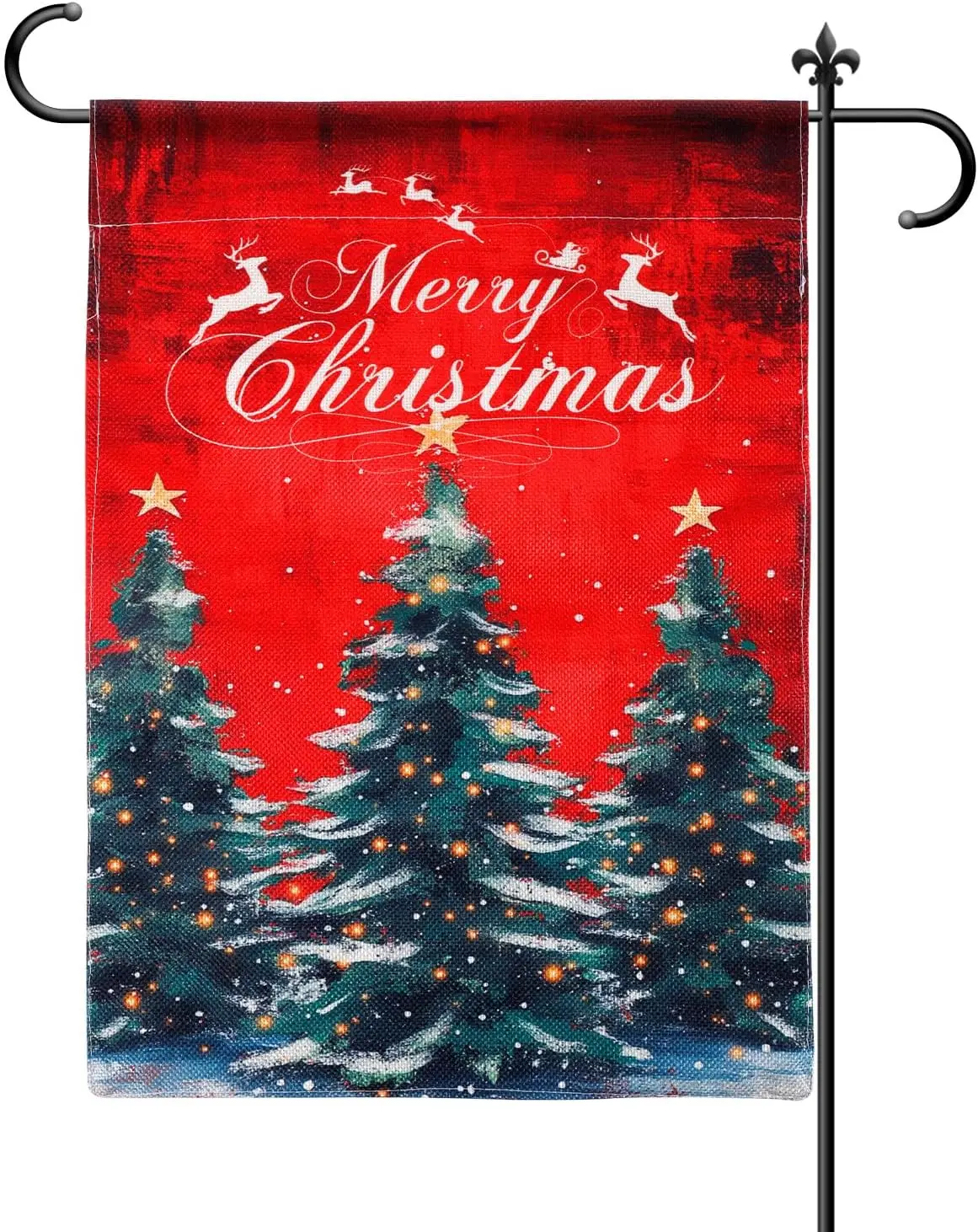 Christmas Garden Flag, Xmas Flags for Outside Christmas Tree Yard Flag Seasonal Outdoor Porch Flag Decor Winter Holiday Flag for