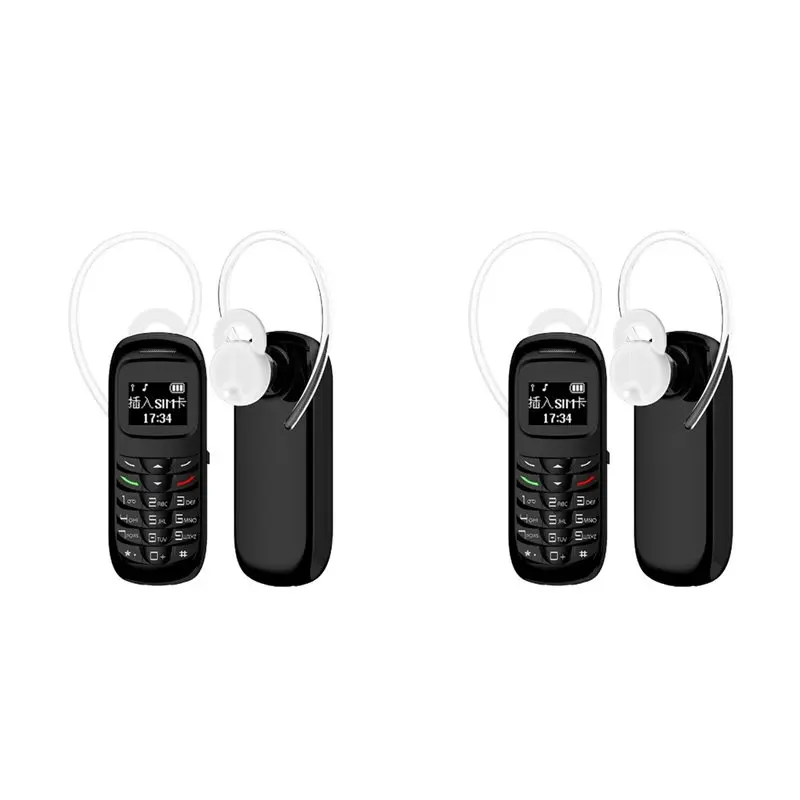 2X BM70 Mini Smart Business BT Earphone GSM Phone MT6261 0.66 Inch Screen Backlight Dialer For 7 Plus S8+