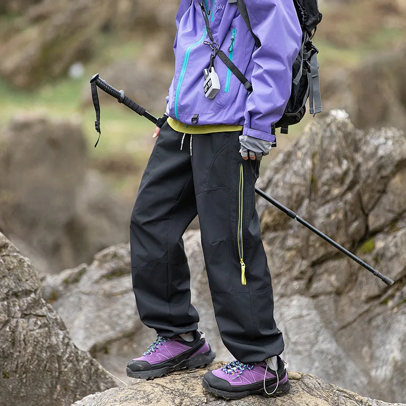 

Outdoor Sports Pants MenWomen Side-Zip Ventilated Waterproof Straight-Leg Casual Pants