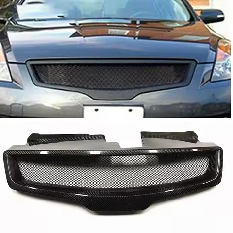 Car Front Grille Racing Grill Upper Bumper Hood Mesh Grid For Nissan Altima Sedan 4 Door 2007 2008 2009