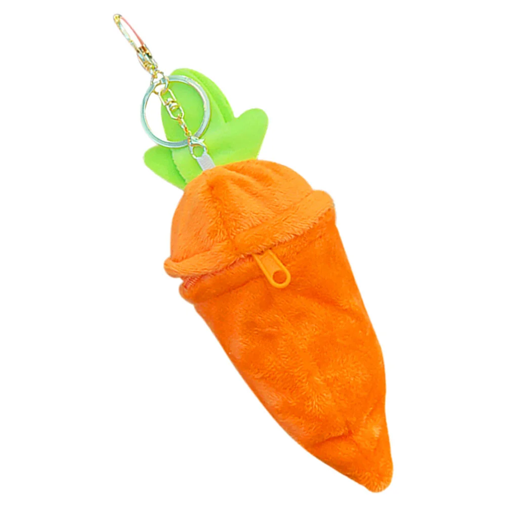 Keychain Carrot Rabbit Fluffy Bunny Charm Guinea Pig Ornament Soft Plush for Women