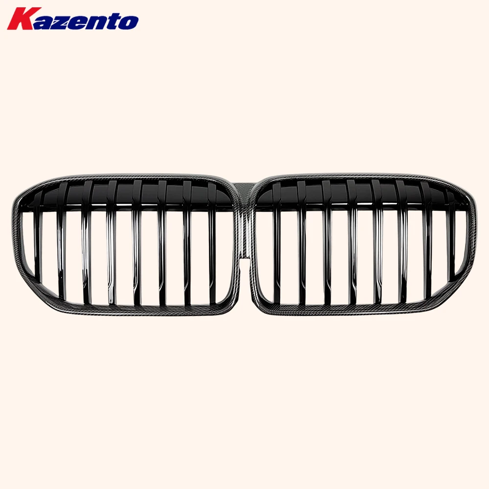 For BMW 7 Series G12 LCI 2019-2022 Only Carbon KZ Style Front Bumper Grille Replace