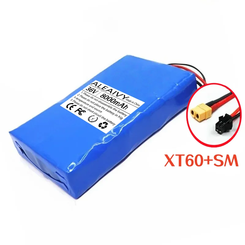 36V 10S2P 8000mAh 18650 lithiumbatterijpakket met ingebouwd BMS-systeem, geschikt voor 42V elektrische woon-werkvervoermiddelen en scooters