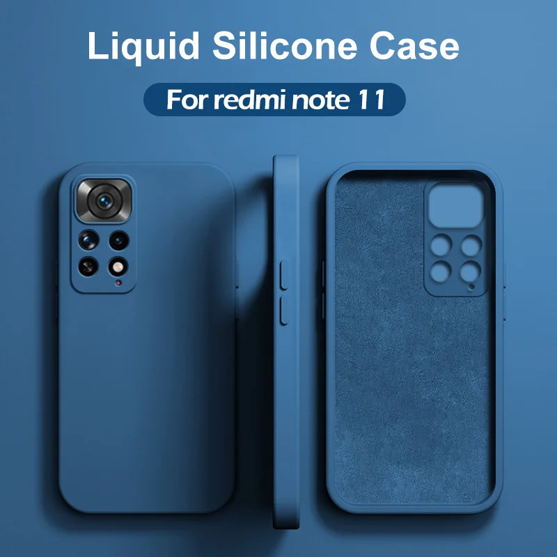 Coque en silicone liquide pour Xiaomi, Redmi Note 13 12 11 Pro Plus Turbo Speed 12S 12R 11S 11E 11T 4g 5g, coque complète antichoc souple