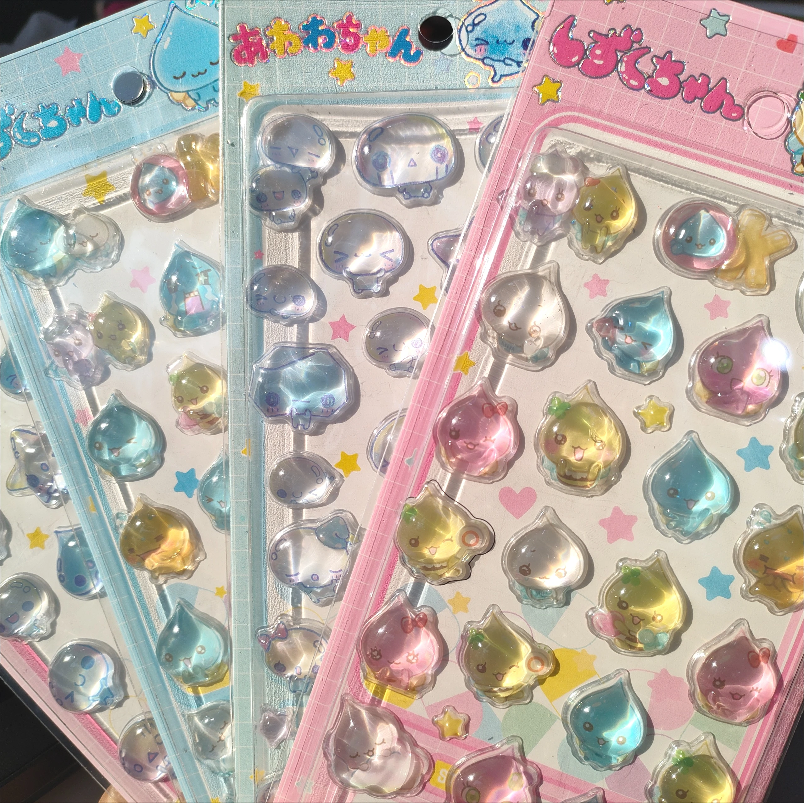 

Cute Glitter Raindrop 3D Stickers - Vintage Relief Crystal Epoxy Decals Ideal for DIY Phone Case Kawaii Decor Crafts