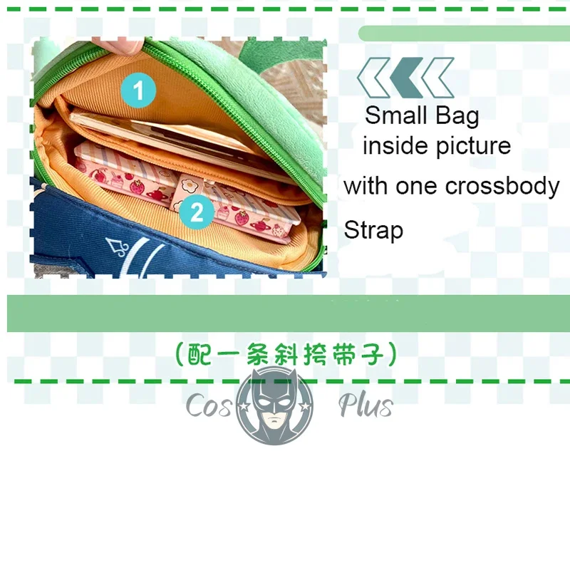 حقيبة فم كبيرة بقفل أزرق Kawaii Bachira Meguru حقيبة كروس كوسبلاي حقيبة كتف مدرسية أنيقة من القطيفة هدية عيد الميلاد والعطلات