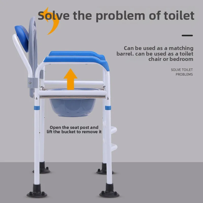 Adult Toilet Booster with Handrails Portable Elderly Toilet Seats Easy Clean CommodeToilet Senior Mobility Aids Bathroom Helper