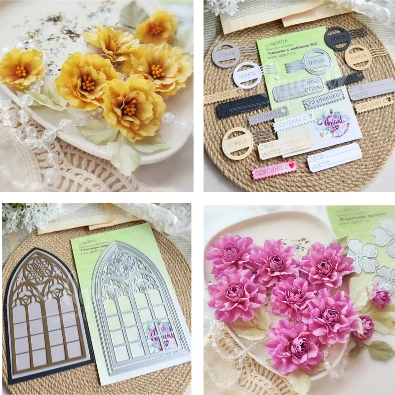Troqueles de corte de metal con diseño de ventana muy hermoso para manualidades DIY, álbumes de recortes y álbumes de fotos