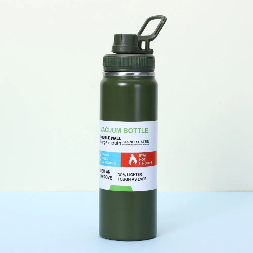 

1000ML Outdoor Water Bottle Multi Capacity Colorful Steel Thermal Mug Keeps Cold and Heat Bubble Tea Coffee Vacuum Flask Cooler
