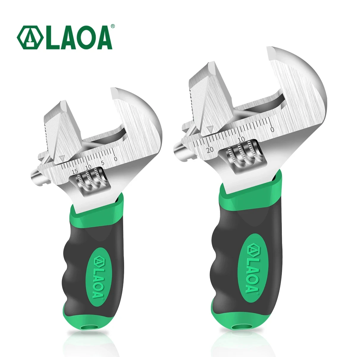 LAOA 6inch/8inch Adjustable Wrench Monkey Wrenches Short Handle Spanner Pipe Wrench for Air Controller Pipe Hand Tools