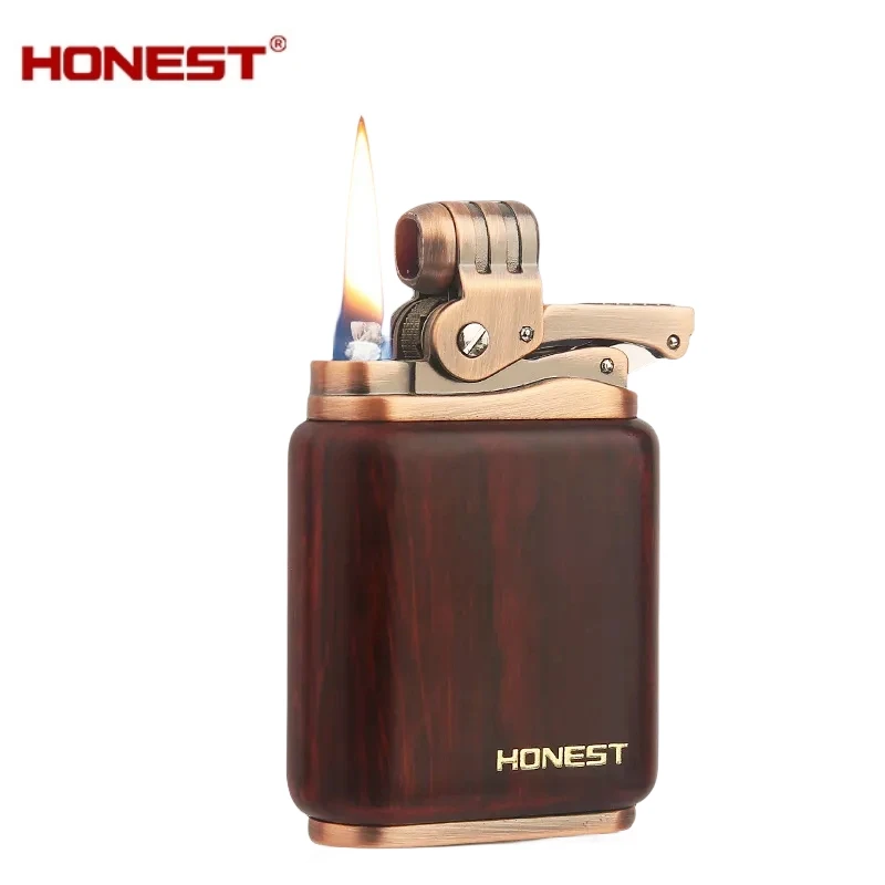 New HONEST Sandwood Kerosene Windproof Lighter Old Vintage Knot Kerosene Lighter Smoking Accessories Men\'s Gift Tool