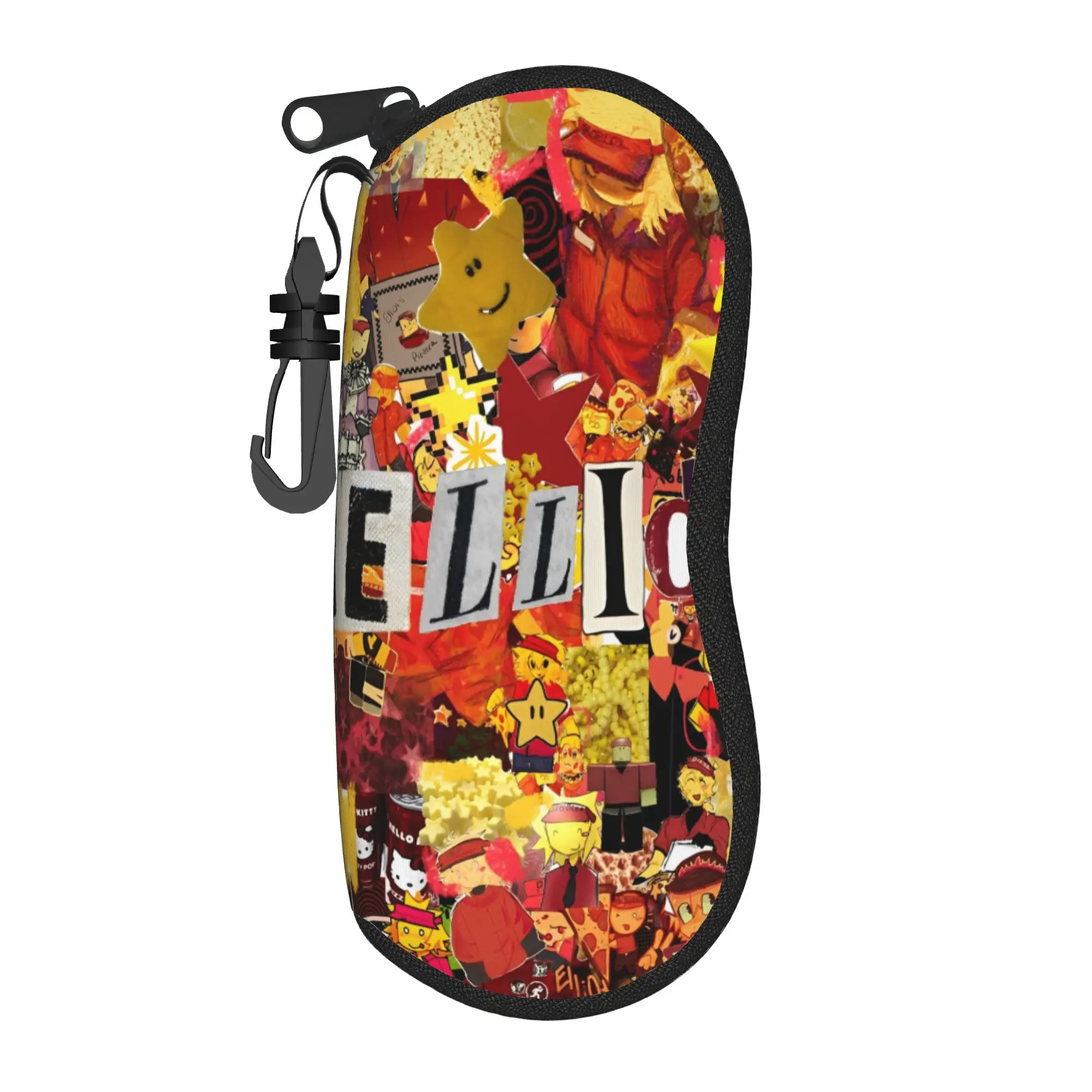 Harajuku Cartoon Glasses Case Pizza Elliot Forsakenes Games Merchandise  Zipper  Reading Storage Box Ins Style Glasses Box