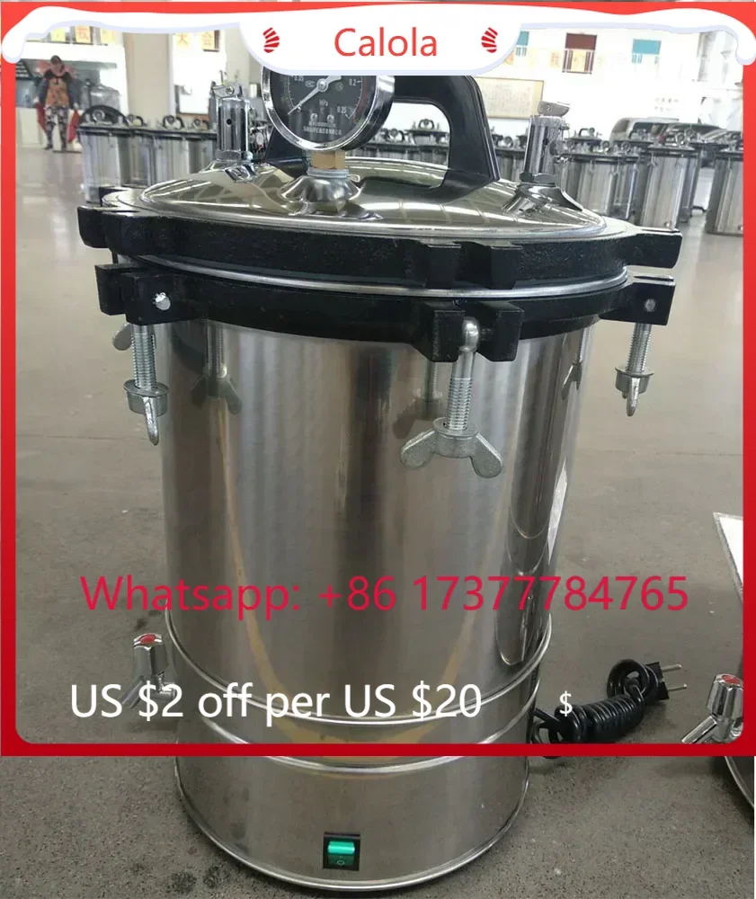 Stainless Steel Autoclave 18 24 30L 24L Portable Steam Sterilizer