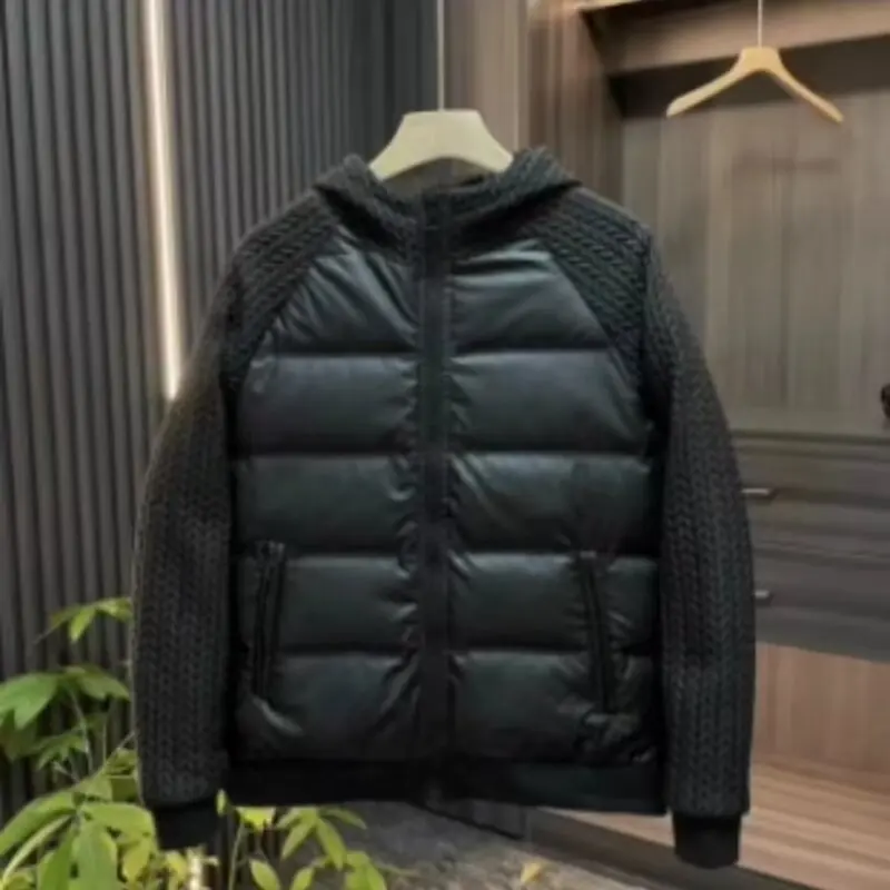 

Мужской зимний хлопковый пиджак и куртка с капюшоном, модное твидовое лоскутное повседневное пальто, удобная и универсальная уличная одежда