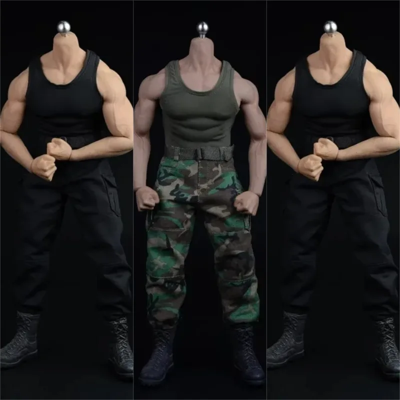 

XM01 1/6 Male Soldier Vest Pants Boots Training Set Clothing Fit 12'' Action Figure PH TBL AT027/M34/35 Muscle Fans DIY