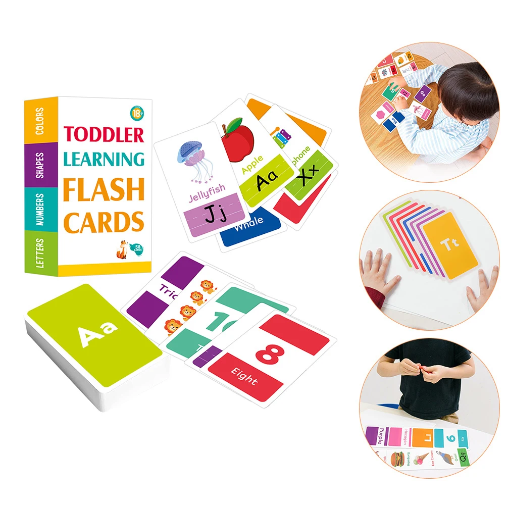 

Toddler Learning Flash Cards Educational Sensory Cognitive Playthings For Infants Coordination Development Anti-Glare Safe