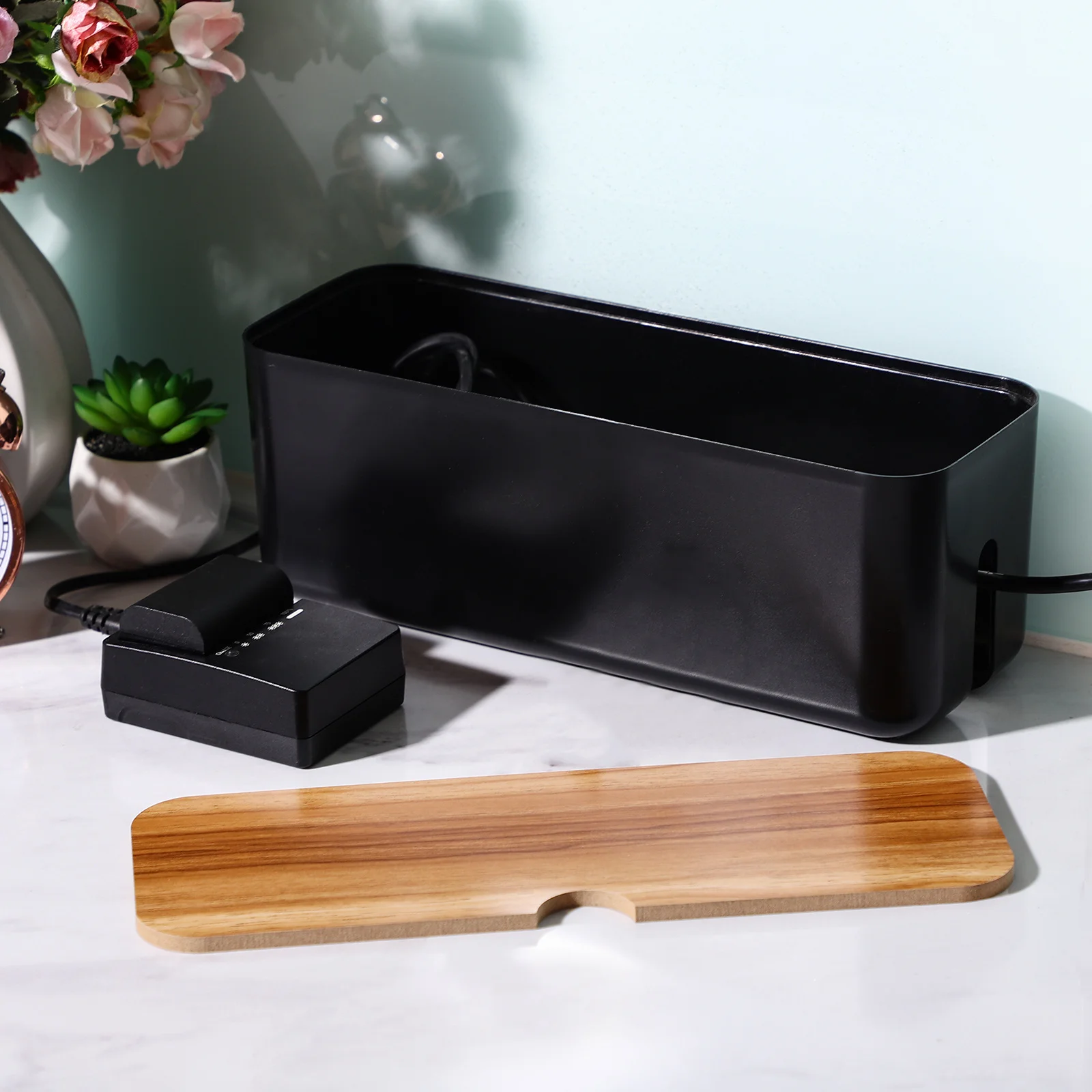 صندوق إدارة الكابلات لمنظم سلك قطاع الطاقة مع صندوق تخزين سلك ABS مثبطات اللهب للاستخدام المنزلي والمكتب #1