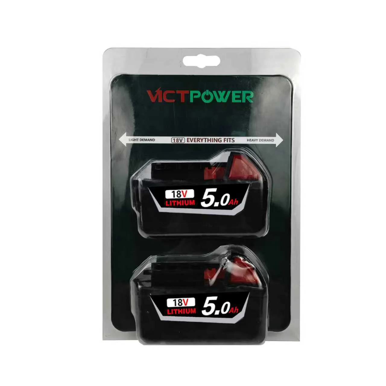 

VictPower For Milwaukee M18 18V Batteries With Blister box 5.0Ah 6.0Ah Compatible with 48-11-1840 48-11-1850 48-11-1860