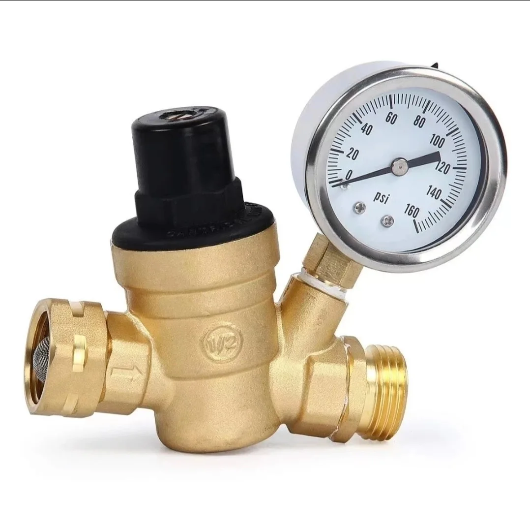 CNJS 3/4 Thread Adjustable Brass Accessory Lead-Free Pressure Reducing Valve for Tap Water & Oil Prv Control Structure