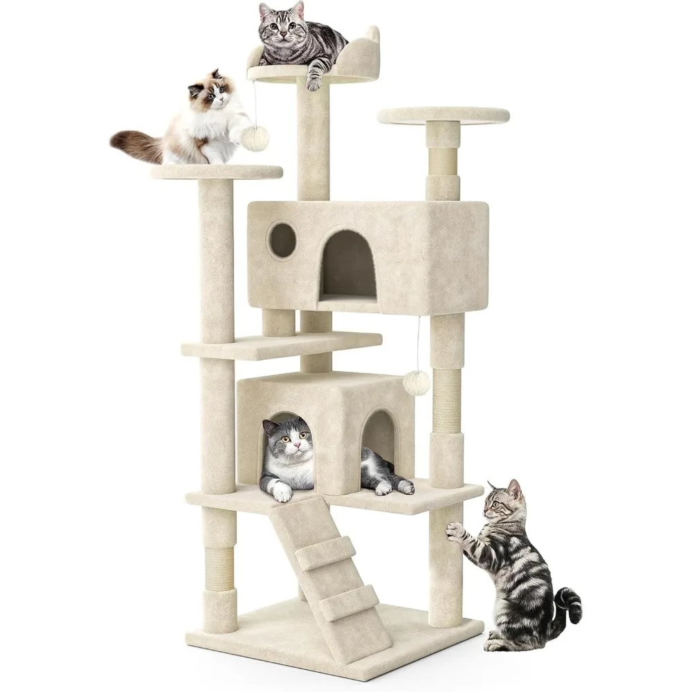 beautiful cat tree tower, artificial pet tower, suitable for indoor pet cats to climb and play suitable for indoor pets(77 inch)