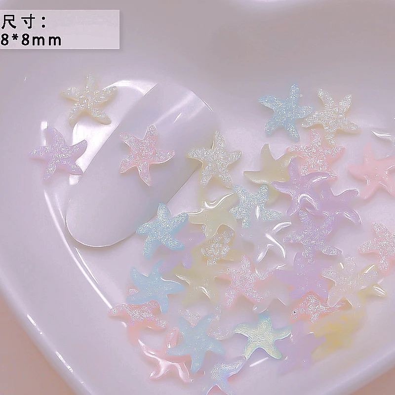 100 STKS Gemengde Kleuren Aurora Acryl Nail Art Charms Kawaii Accessoires Onderdelen Voor Manicure Deco Nagels Decoratie Benodigdheden Materiaal