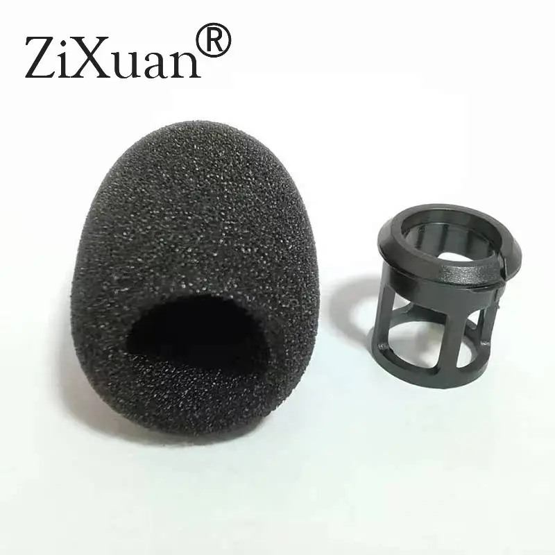 Esponja de parabrisas con cubierta de espuma con cierre interior de plástico para micrófono de mesa Shure Beta98 MX412 418