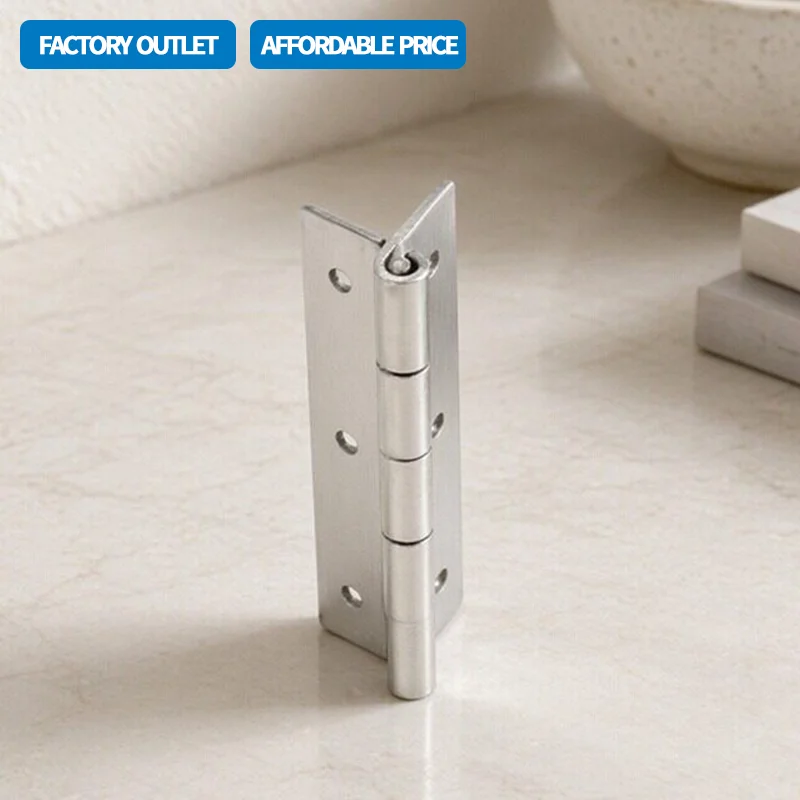 6pcs Industrial Cabinet Door Pivot 180 ° Flat Angle Bearing Glossy Polished Hinge 1.5mm 304 Stainless Steel