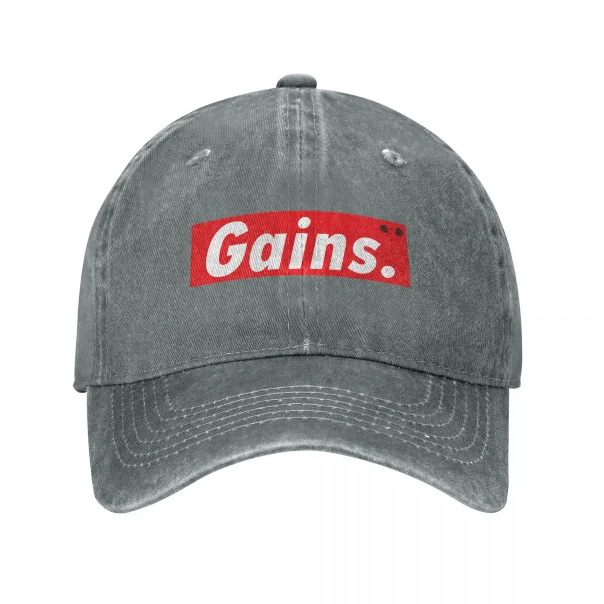 GAINS. Baseball Cap funny hat Rave birthday Hat Luxury Brand Women's Men's