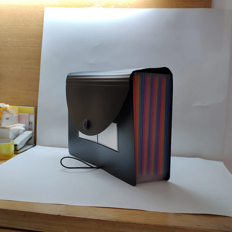 Portable A4 Expanding File Folder 13/25 Pockets Accordions Bag Rainbow Organizer Filing Box Paper Bill Receipt Document Holder