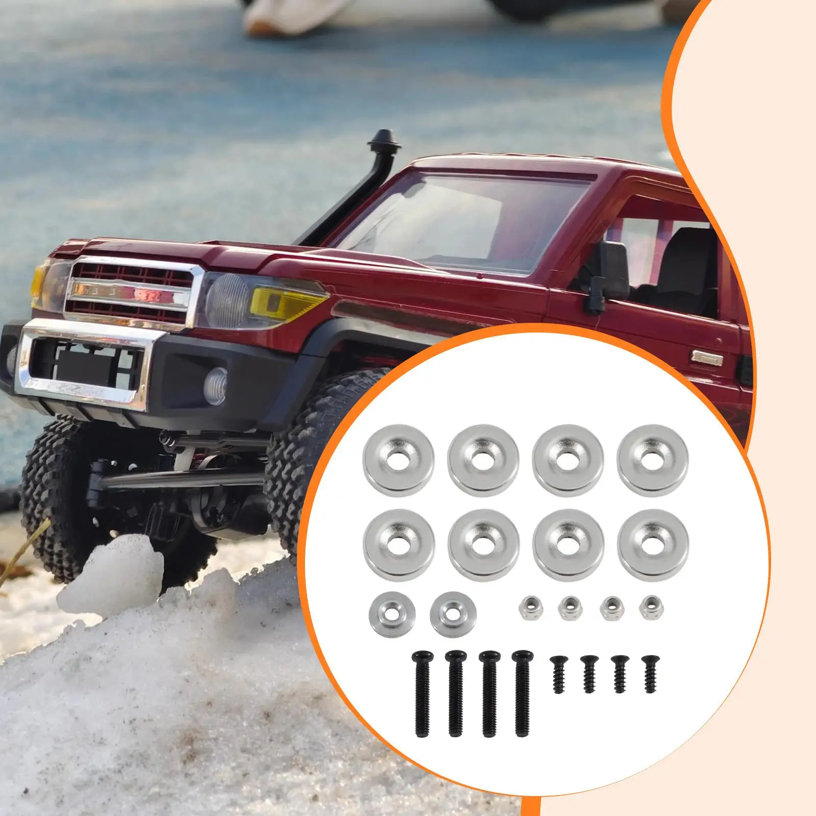 RC Magnetic Body Mount Kit,Sturdy,Easy to Install,Upgrade,Body Lift Hardware for MN82 1/12 RC Replacement Accessory Spare Parts