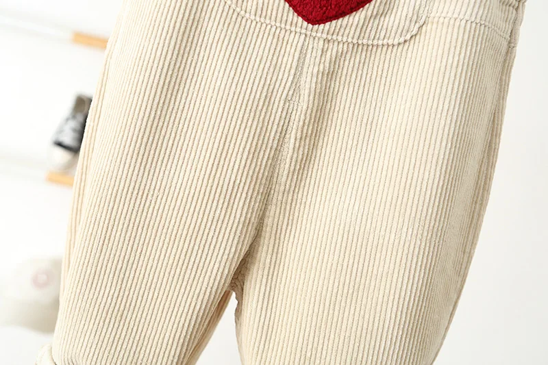 1-4Y Frühling Kinder Baby Kleidung Herz Stickerei Baby Jungen Mädchen Trägerhose Solide Overalls Cord Casual Hosenträger Outwear – Detail 14